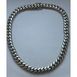 A HEAVY 925 SILVER CURB LINK CHAIN. WEIGHT 100.24 GRAMS. LENGTH 44CM