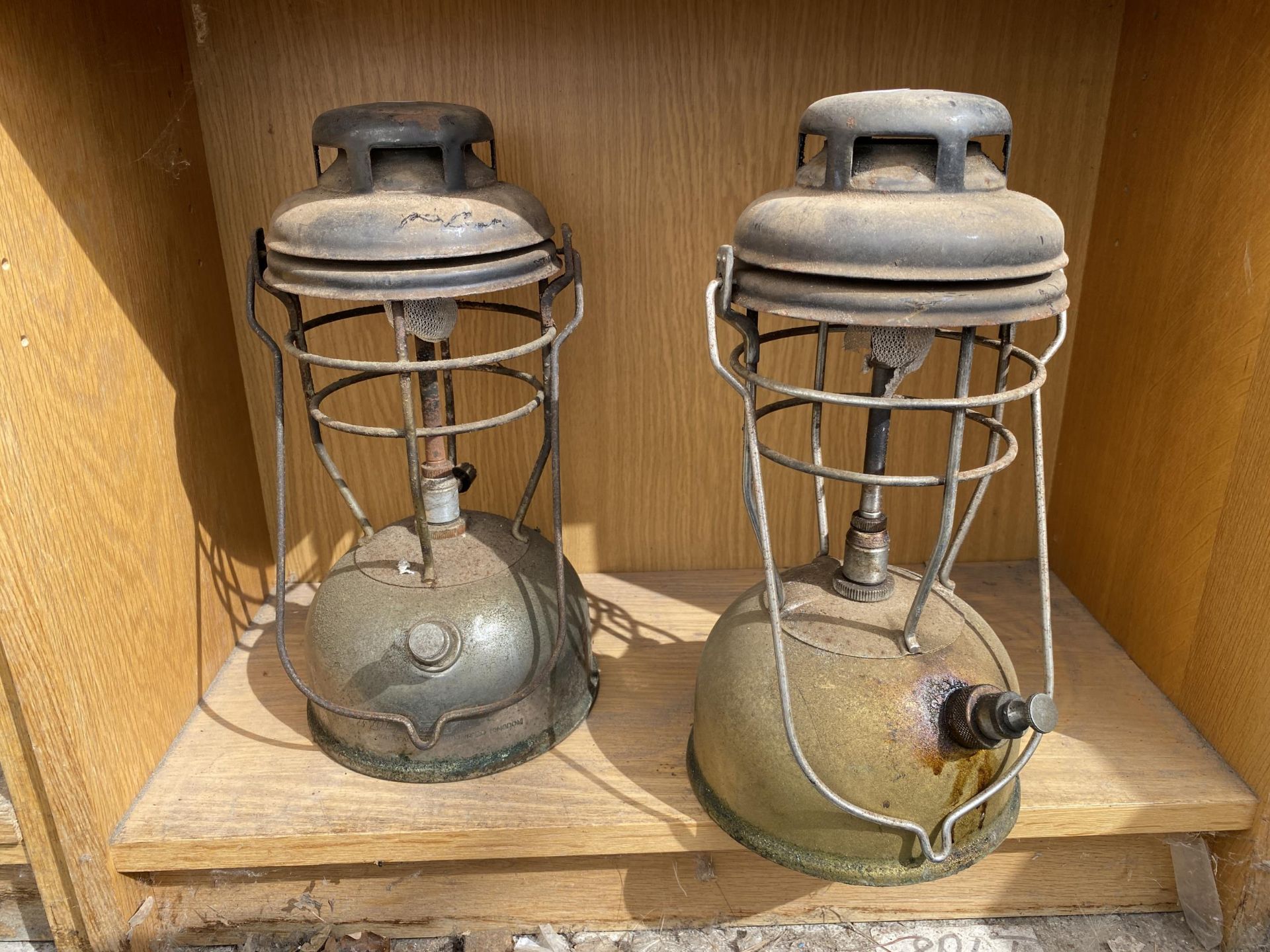 TWO VINTAGE TILLEY LAMPS
