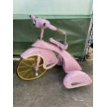 A VINTAGE METAL AIRFLOW SKY PRINCESS BIKE