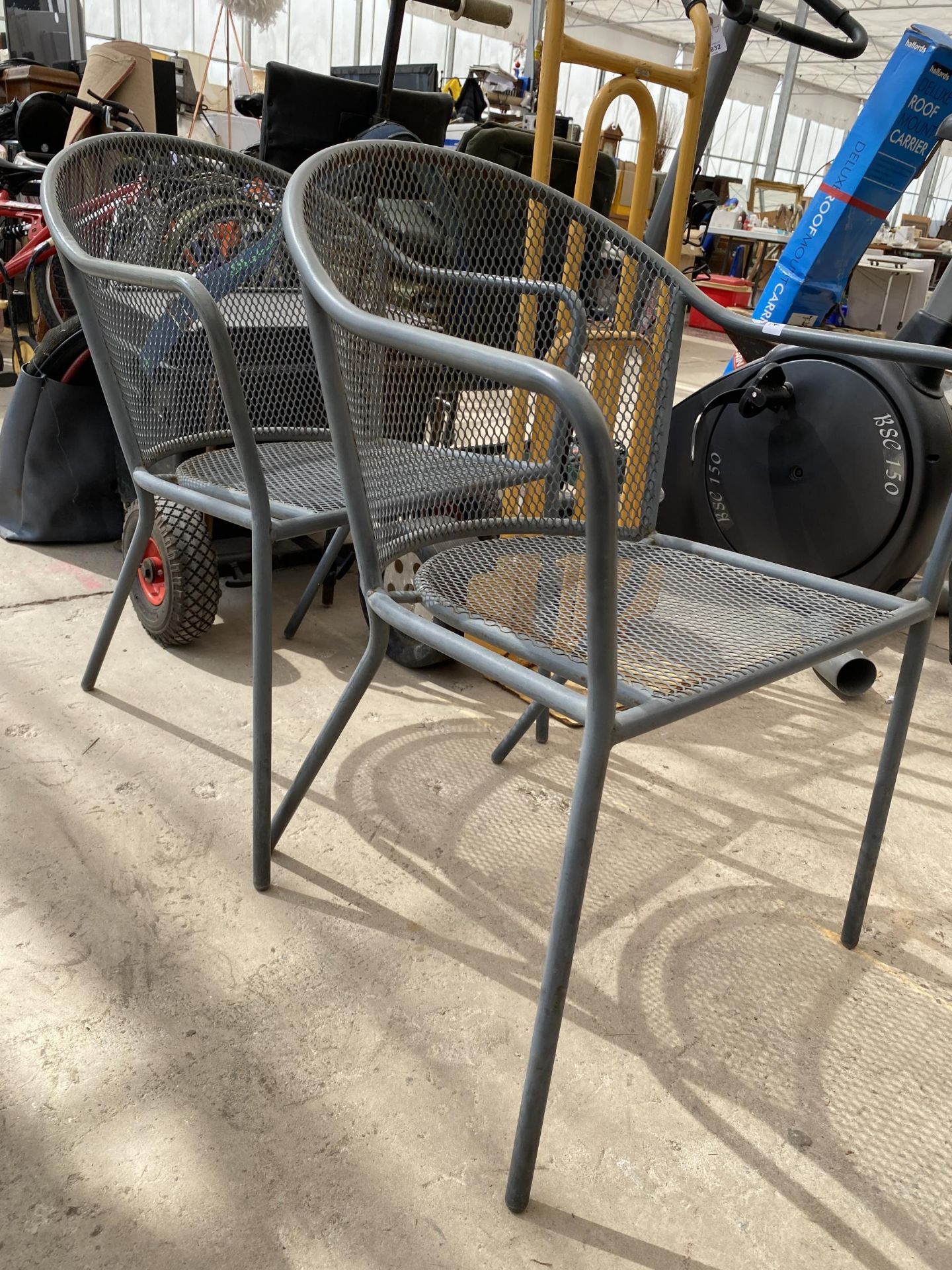 TWO METAL GARDEN BISTRO CHAIRS - Image 2 of 2