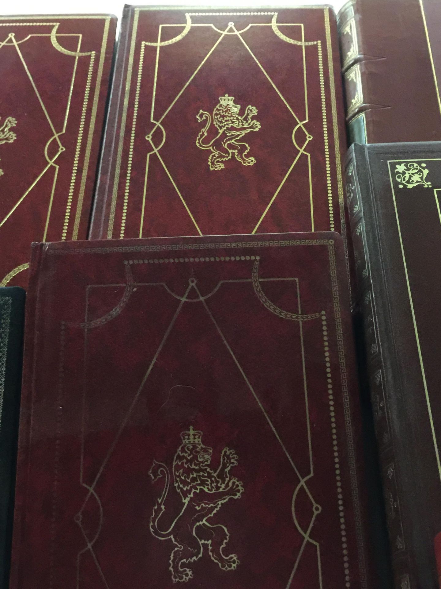 A COLLECTION OF GILT TOOLED BOOKS, DON QUIXOTE, SIR WALTER SCOTT NOVELS ETC - Image 6 of 6