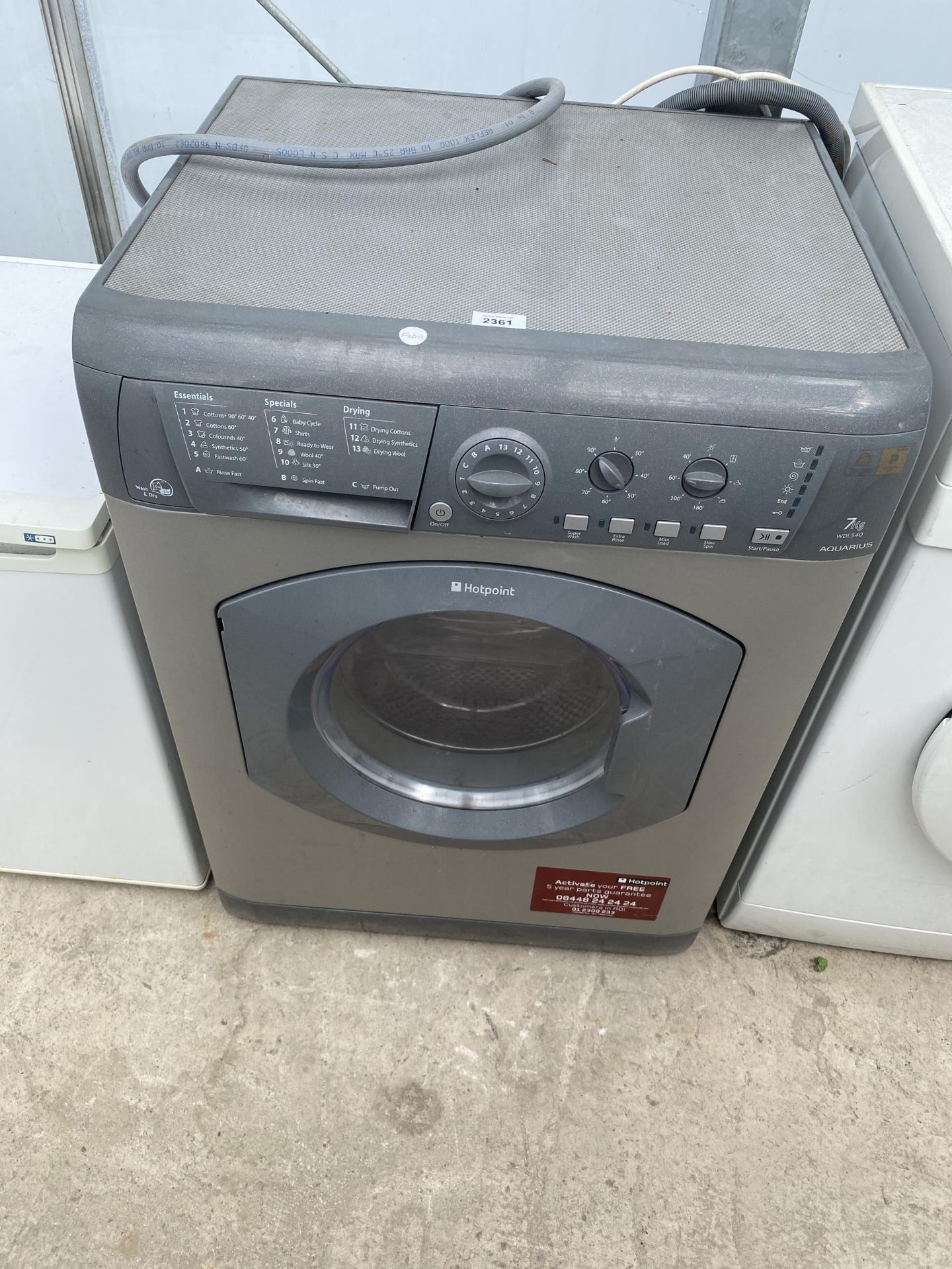 A GREY AQUARIUS 7KG WASHING MACHINE