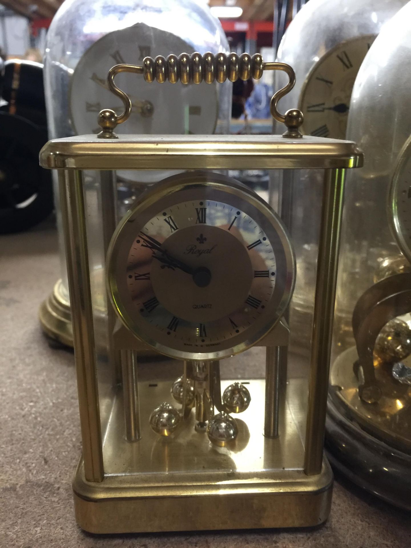 A COLLECTION OF VINTAGE CLOCKS, DOMED EXAMPLES ETC - Image 3 of 5