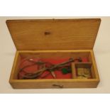 A SET OF VINTAGE JEWELLERY SCALES, BOXED