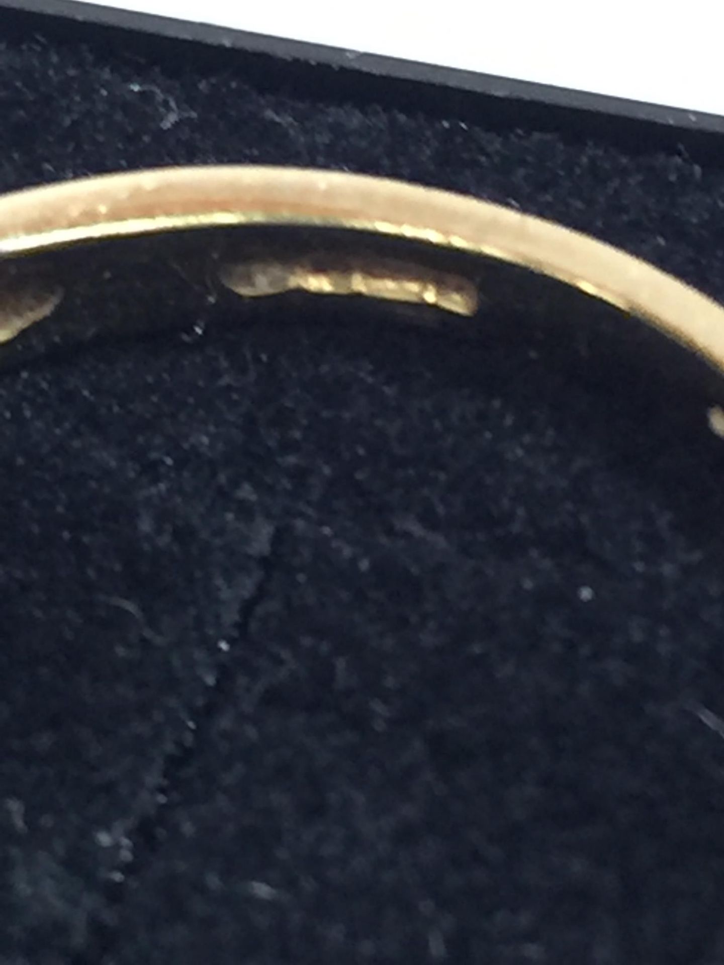 A 9CT GOLD WISHBONE RING WITH 7 DIAMONDS, WEIGHT 2G, SIZE Q - Image 3 of 3