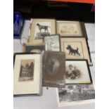 A COLLECTION OF VINTAGE UNFRAMED ENGRAVINGS ETC