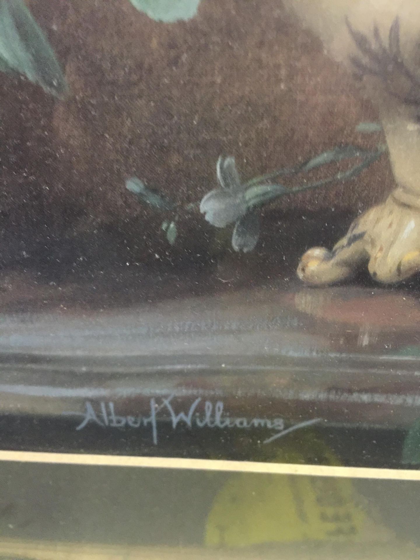 A GILT FRAMED ALBERT WILLIAMS STILL LIFE PRINT - Image 2 of 2