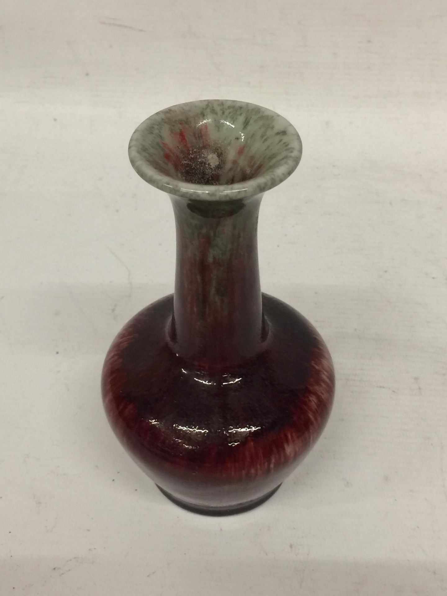 A COBRIDGE STONEWARE FLAMBE SMALL BOTTLE VASE - Image 2 of 3