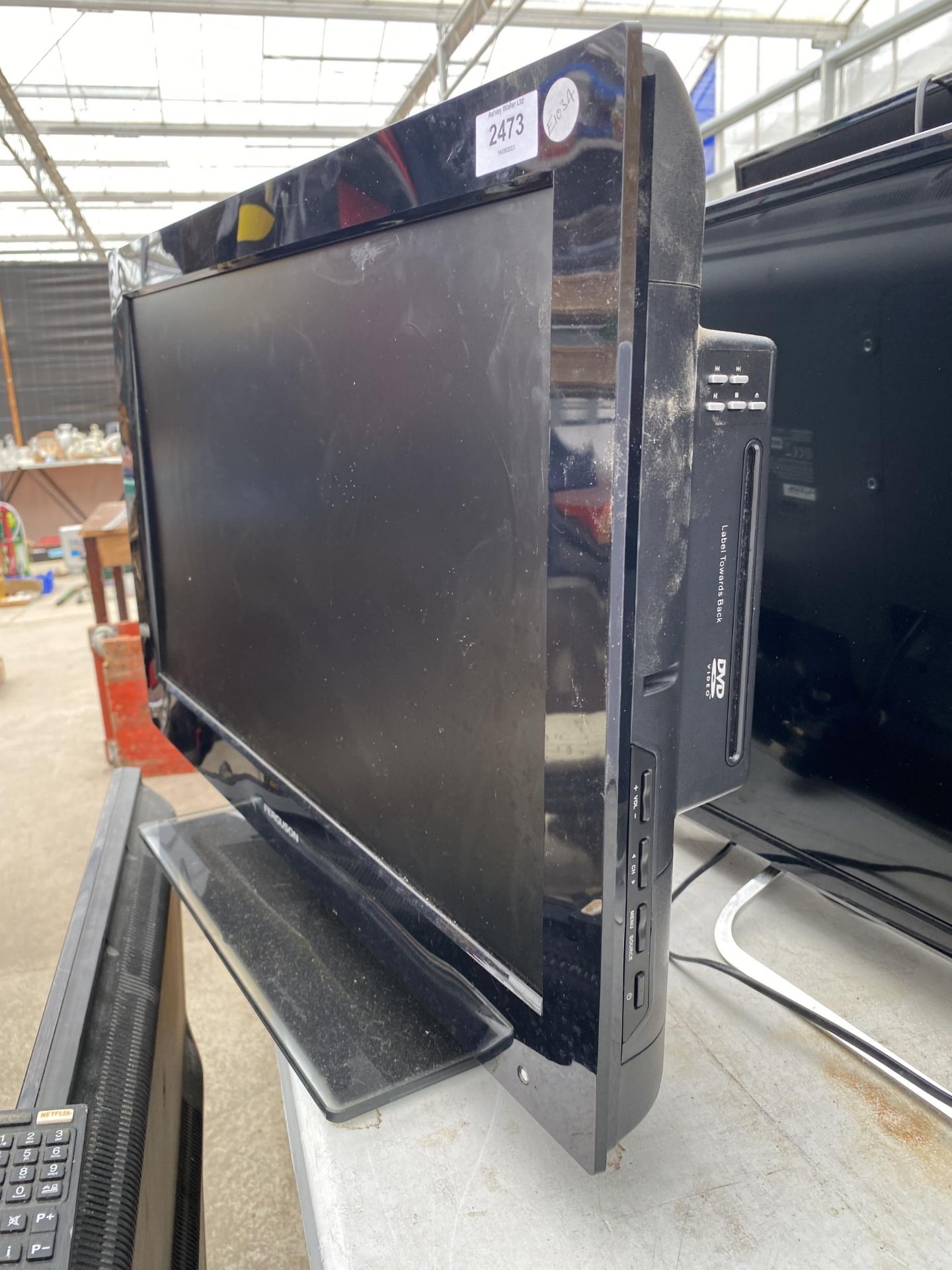 A JVC FLATSCREEN TELEVISION TOGETHER WITH FERGUSON TELEVISION - Image 2 of 5