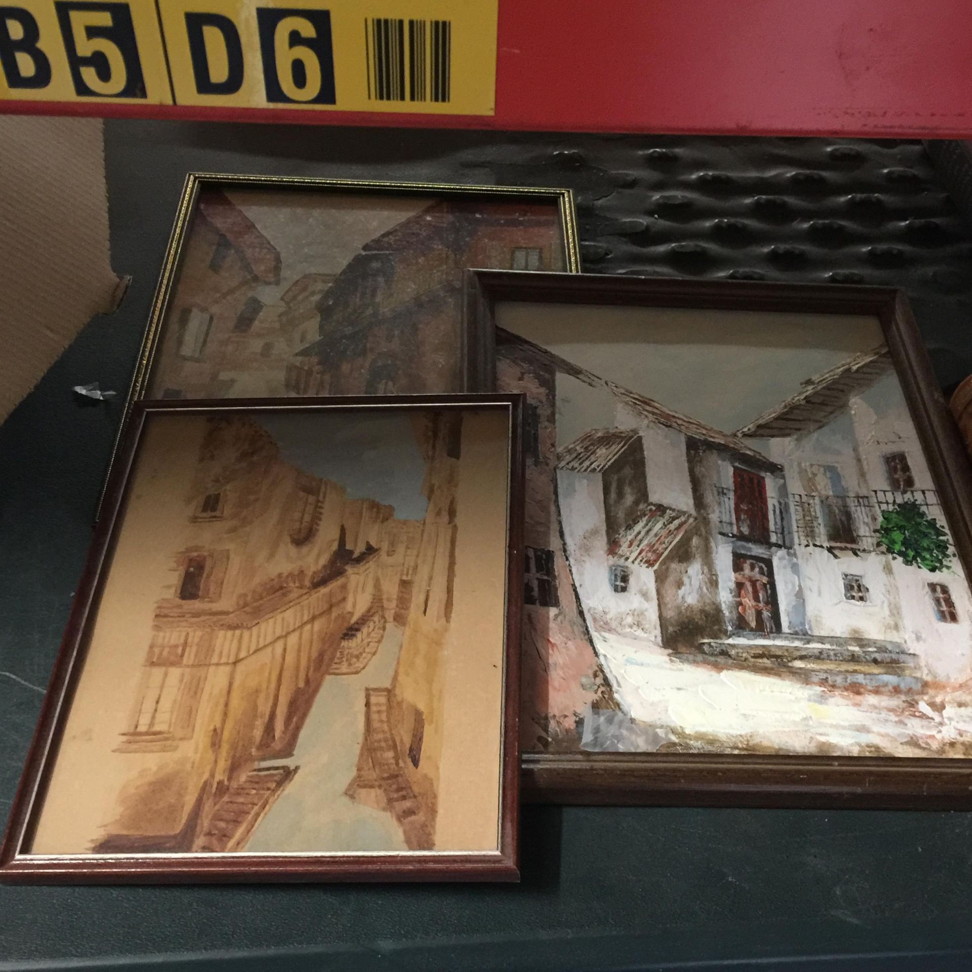 THREE FRAMED WATERCOLOURS OF CONTINENTAL SCENES, SIGNED ASK