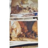 A LARGE COLLECTION OF 20+ UNFRAMED PRINTS TO INCLUDE SIR WILLIAM RUSSELL FLINT