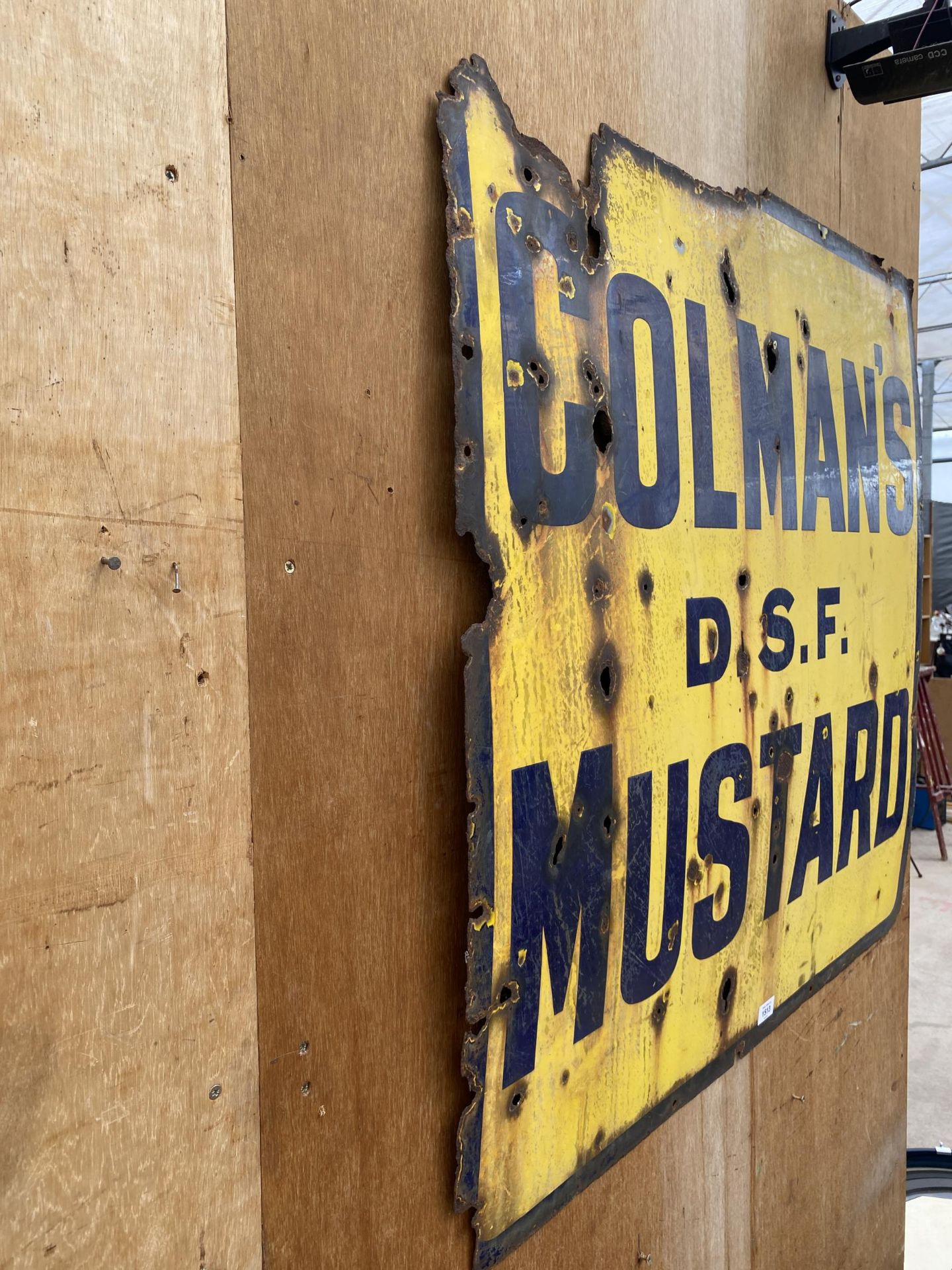 A BELIEVED ORIGINAL ENAMEL COLMANS MUSTARD SIGN (96CM x 91CM) - Image 2 of 4