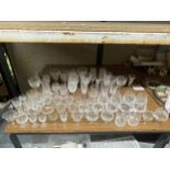 A LARGE COLLECTION OF CUT AND FURTHER GLASS DRINKING GLASSES