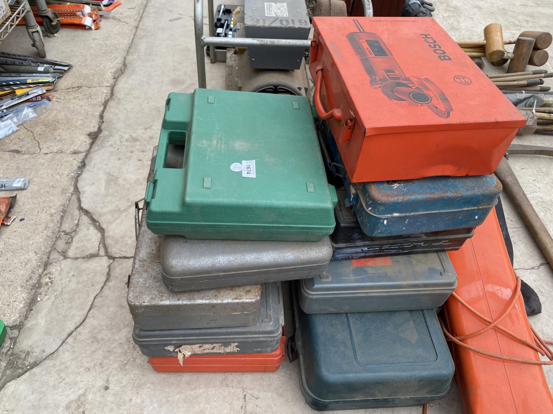 TEN ASSORTED POWER TOOL BOXES - Image 2 of 2