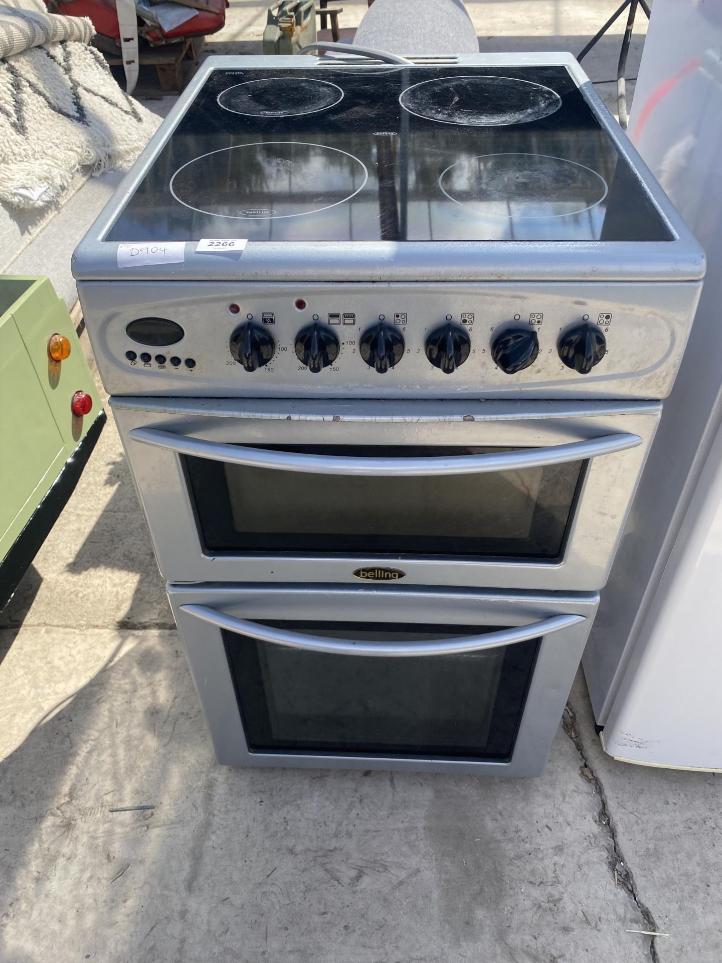 A BELLING ELECTRIC COOKER WITH CERAMIC HOB