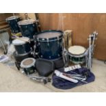 A YAMAHA OYSTER GREEN OAK CUSTOM MADE SET OF DRUMS IN EXCELLENT UNMARKED CONDITION. FROM JAPAN