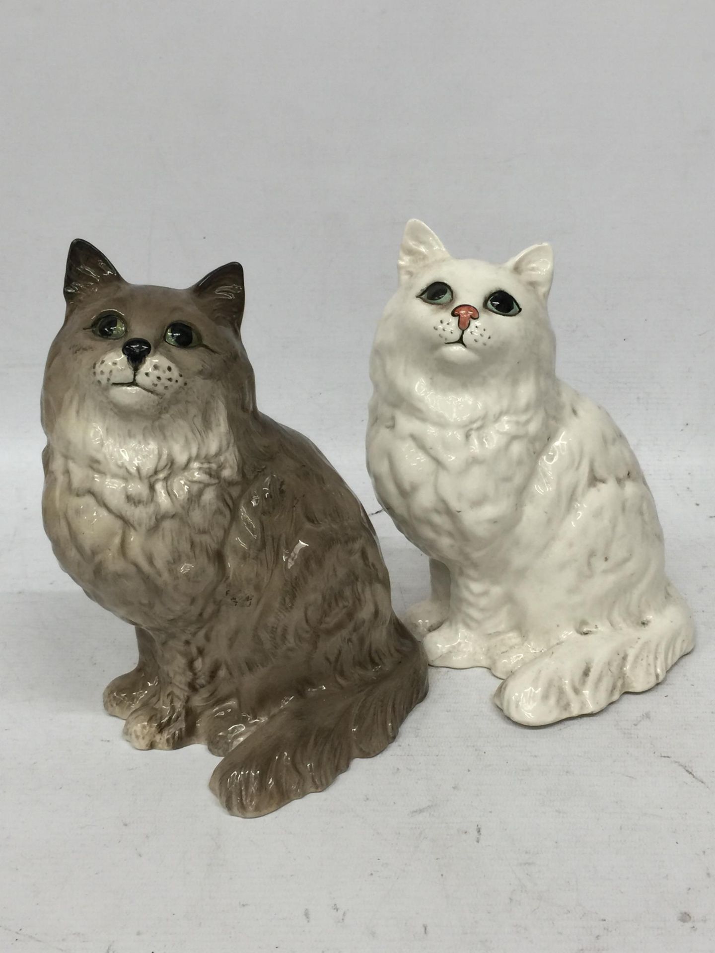 TWO BESWICK LARGE CAT MODELS - MODEL NO. 1867