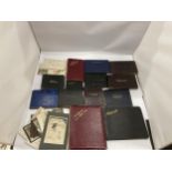 A LARGE COLLECTION OF VINTAGE LEATHER AUTOGRAPH BOOKS