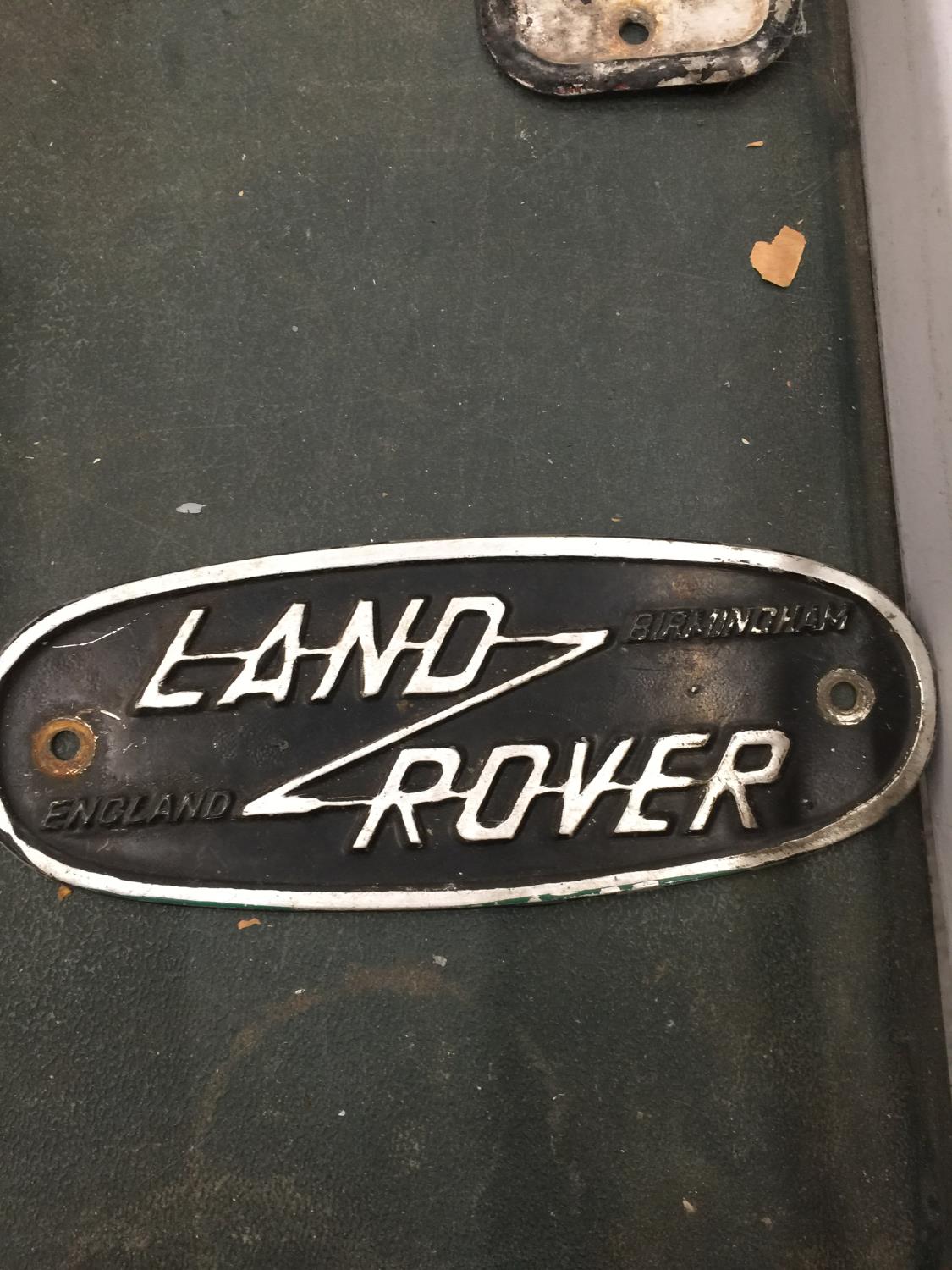 THREE VINTAGE SIGNS, MERCEDES-NENZ, PRIVATE AND LAND ROVER - Image 2 of 3