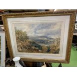 AN 1850'S SIGNED WATERCOLOUR BY HENRY HARRIS LINES, GALLERY ARTIST, 'ROMBALDS MOOR FROM BOLTON