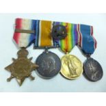 A WORLD WAR I MEDAL GROUP AWARDED TO 28797 2ND LIEUTENANT G HEMINGWAY OF THE ROYAL ENGINEERS,