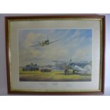 A SIGNED LIMITED EDITION PRINT (106/450) 'DEBUT AT DUXFORD', SIGNED BY I MITCHELL AND H.I. COZERS,