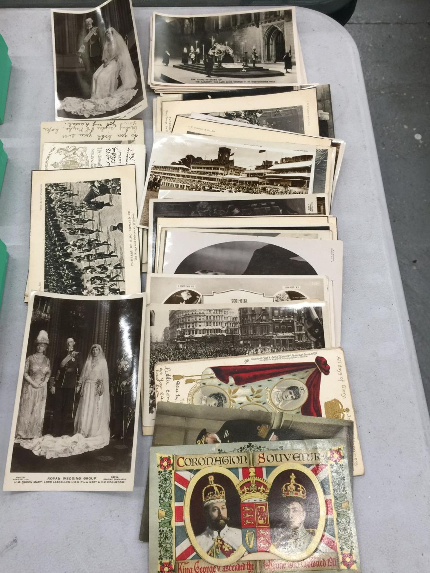 A COLLECTION OF VINTAGE BRITISH MONARCHY POSTCARDS DATING BACK TO 1902