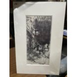 A MONOPRINT BY THE ARTIST JOAN FISHER OF CHESTERGATE KINGS HEAD DARK SKIES