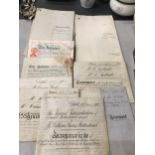 A COLLECTION OF LATE 19TH / EARLY 20TH CENTURY INDENTURES