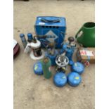 AN ASSORTMENT OF CAMPING STOVES AND GAS ETC