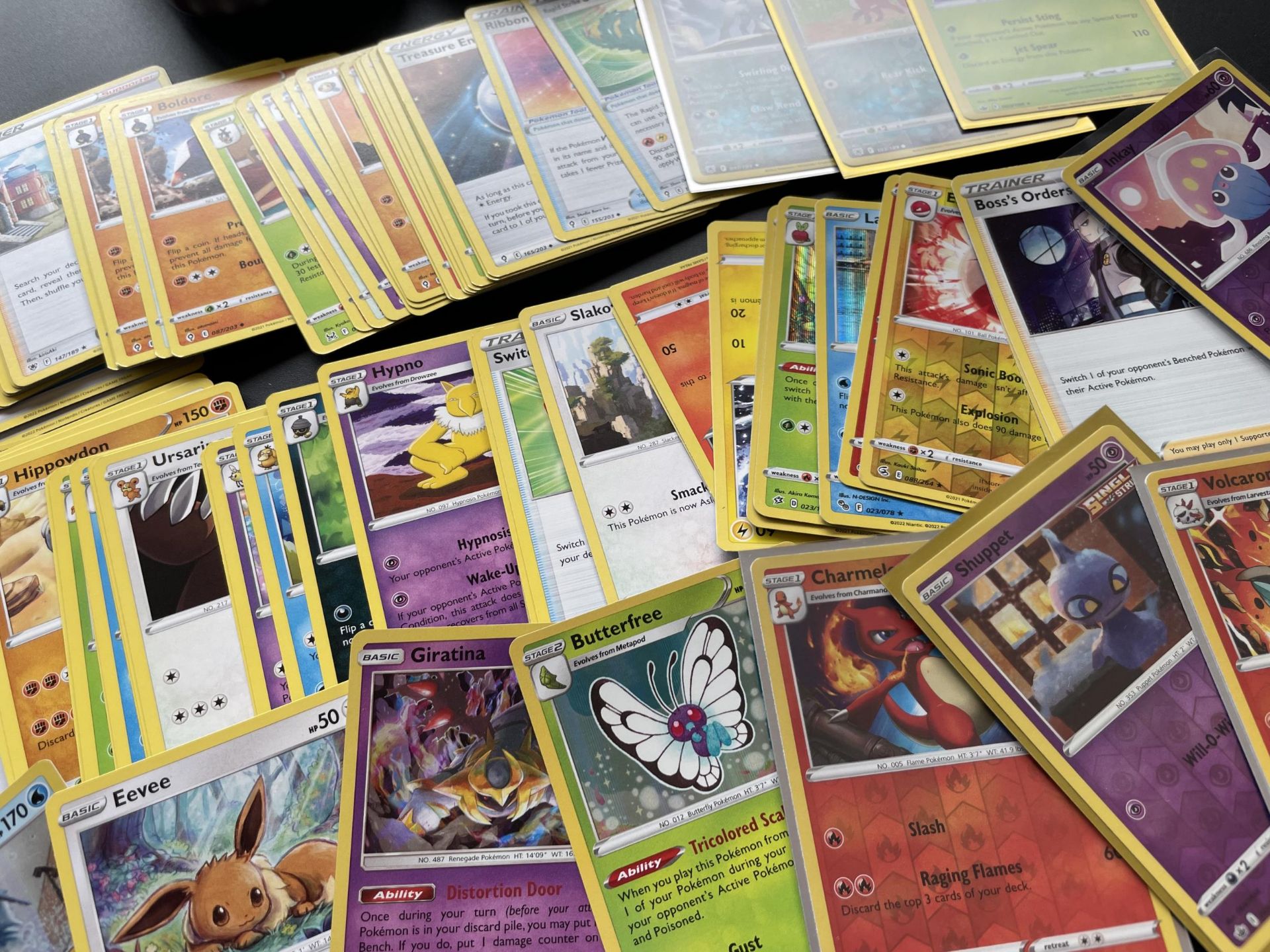 TWO TINS OF ASSORTED POKEMON CARDS, HOLOS ETC - Image 3 of 5