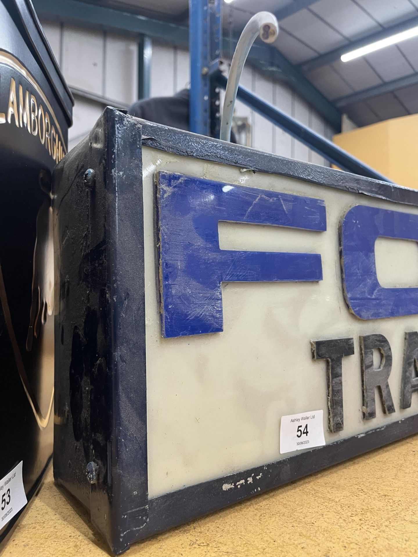 A FORD TRACTORS ILLUMINATED BOX SIGN - Image 2 of 2