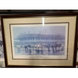 A MARC GRIMSHAW PENCIL SIGNED LIMITED EDITION 'UNITED AT HOME' PRINT