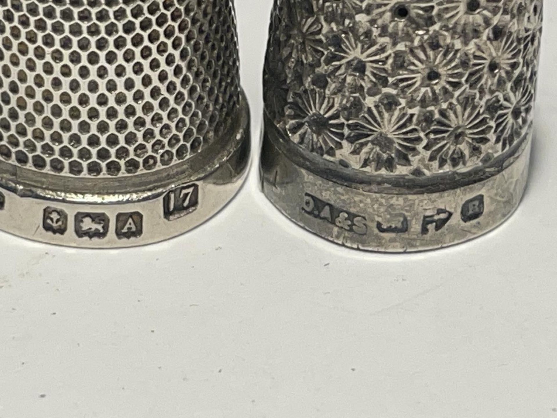 TWO MARKED SILVER THIMBLES - Image 2 of 2