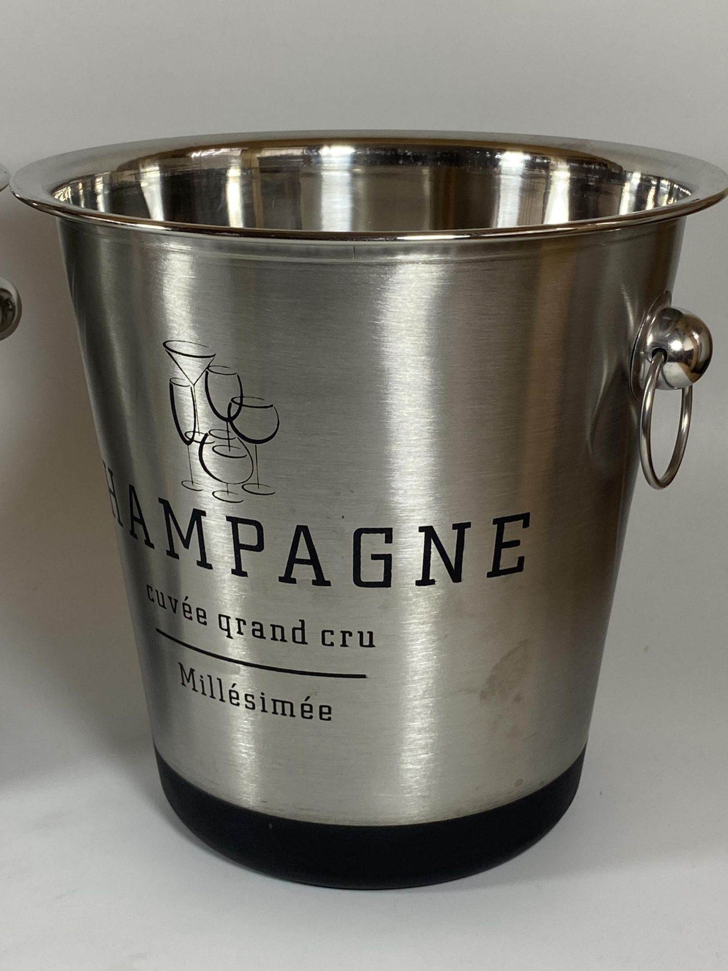 A PAIR OF CHROME EFFECT CHAMPAGNE BUCKETS - Image 3 of 3