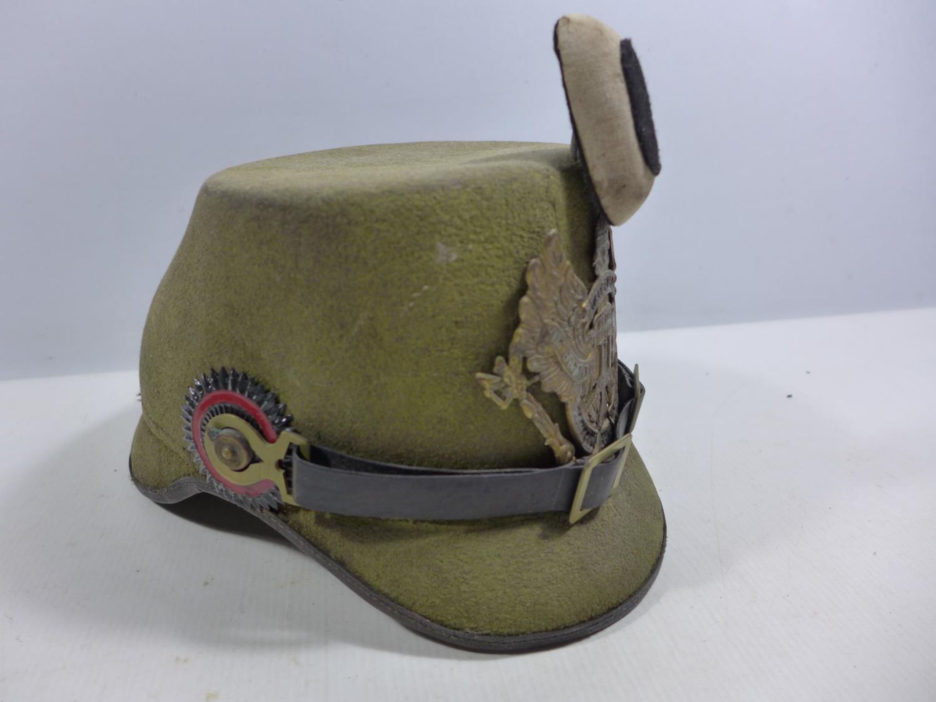 A REPLICA IMPERIAL GERMAN HELMET WITH LEATHER LINING - Image 2 of 4