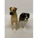 TWO BESWICK DOGS - ST BERNARD AND GREAT DANE