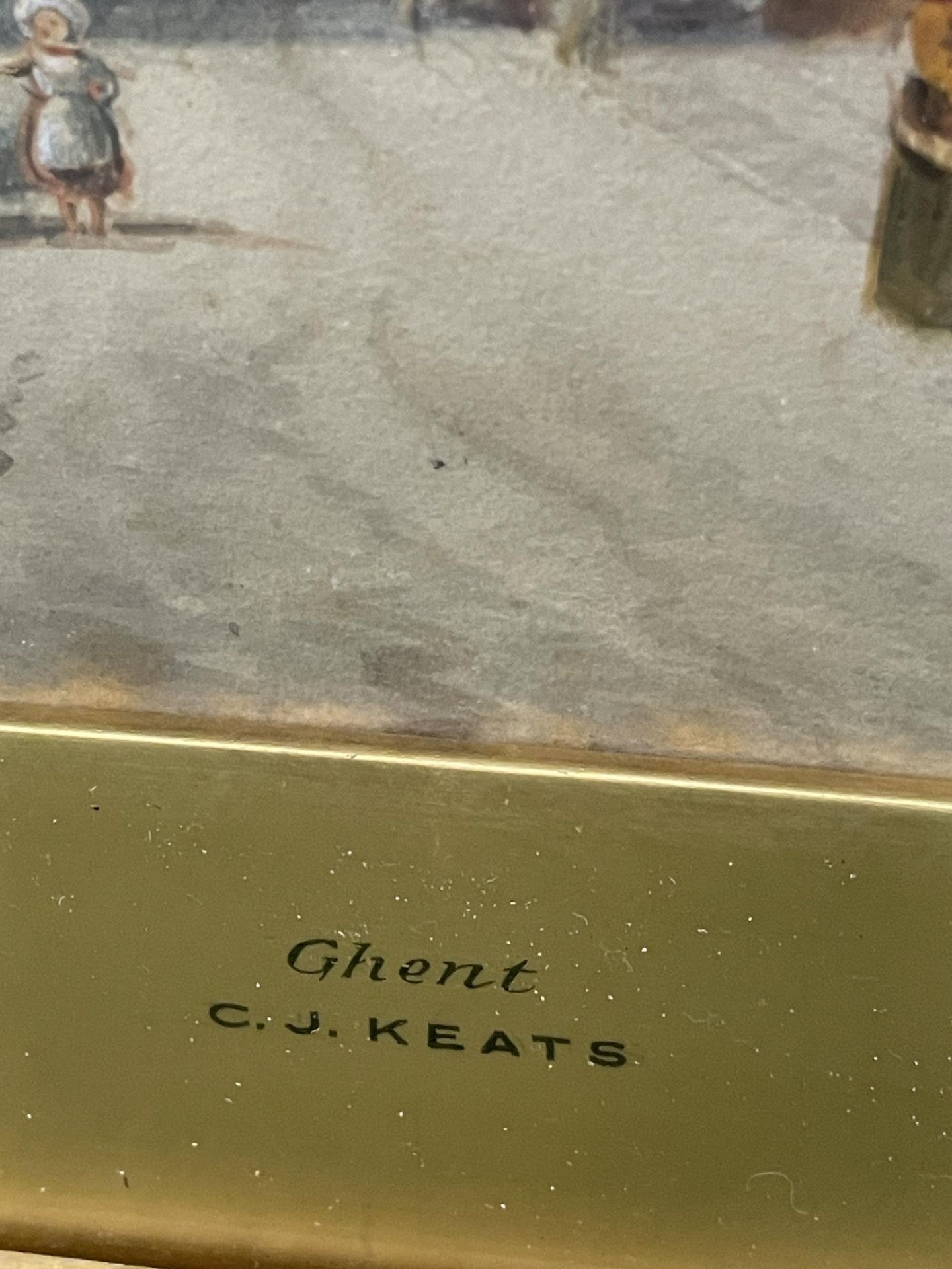 A PAIR OF GILT FRAMED C.J KEATS WATERCOLOURS - 'GHENT' & 'BEAUVAIS' - Bild 5 aus 6