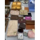 A QUANTITY OF VINTAGE PURSES, ETC TO INCLUDE A LEATHER VANITY CASE, ETC