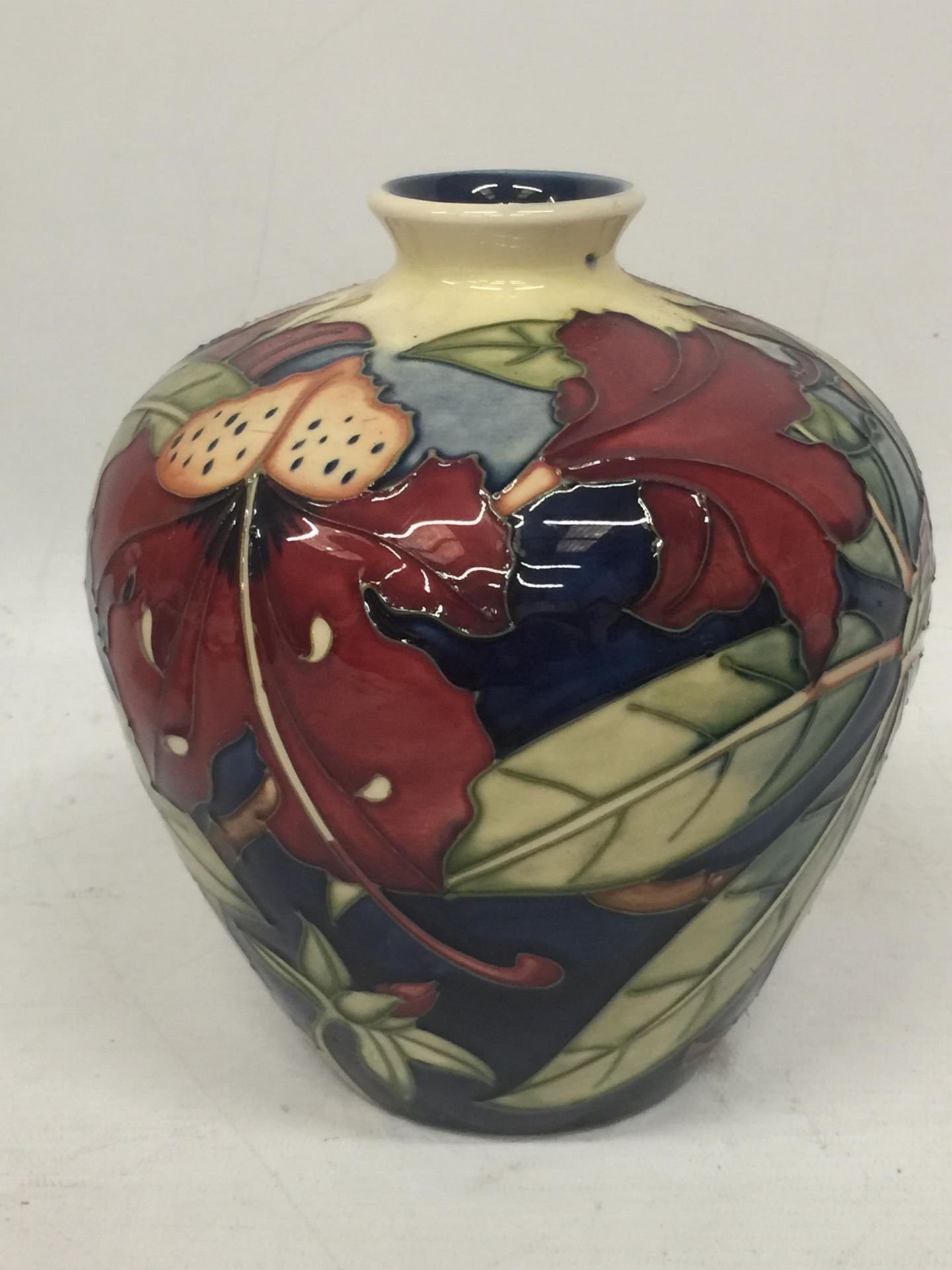 A MOORCROFT 'SIMEON' PATTERN VASE BY PHILIP GIBSON, SECONDS - Image 2 of 4