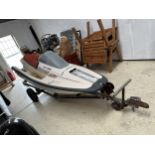 A YAMAHA WR500 JETSKI COMPLETE WITH TRAILER