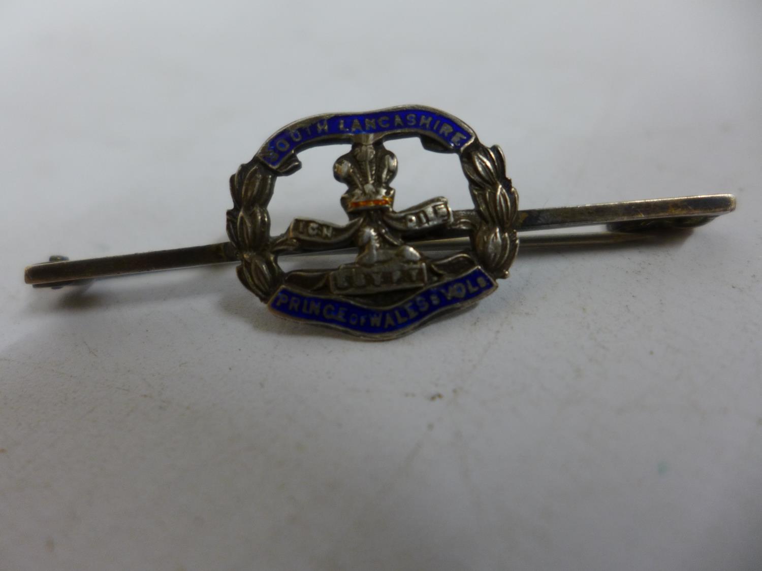A SILVER WORLD WAR II A.R.P. BADGE AND TWO SILVER AND ENAMEL BROOCHES (3) - Image 3 of 3