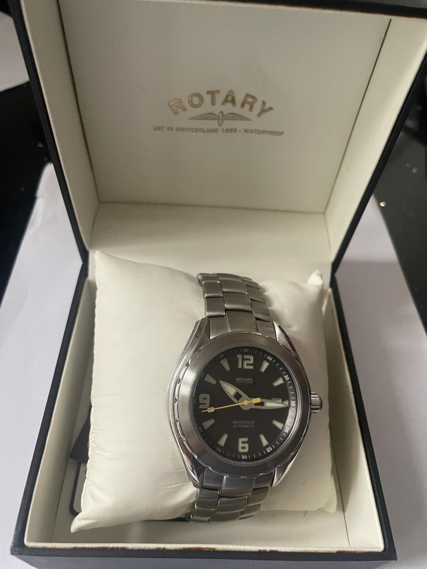 A ROTARY WRIST WATCH RE 2008-1 1895 EDITIONS SERIES AUTOMATIC WATERPROOF AS NEW IN BOX AND SEEN