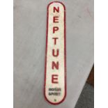 A CAST IRON NEPTUNE MOTOR SPORT SIGN