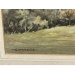 G. WATERS (20TH CENTURY) 'CAPEL-Y-FFIN' WATERCOLOUR SIGNED, 23CM X 33CM, FRAMED AND GLAZED