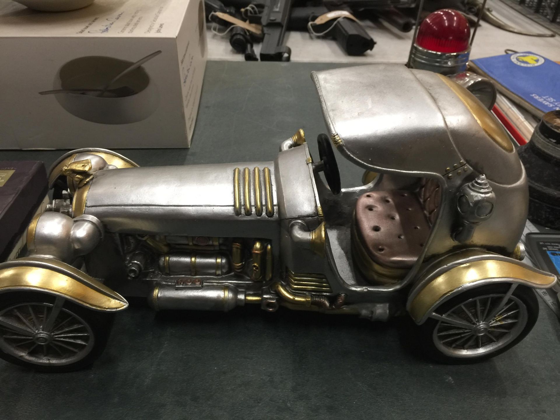 A PEWTER STEAM PUNK CAR - Image 2 of 4