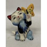 A LORNA BAILEY BUTTERFLY CAT FIGURE