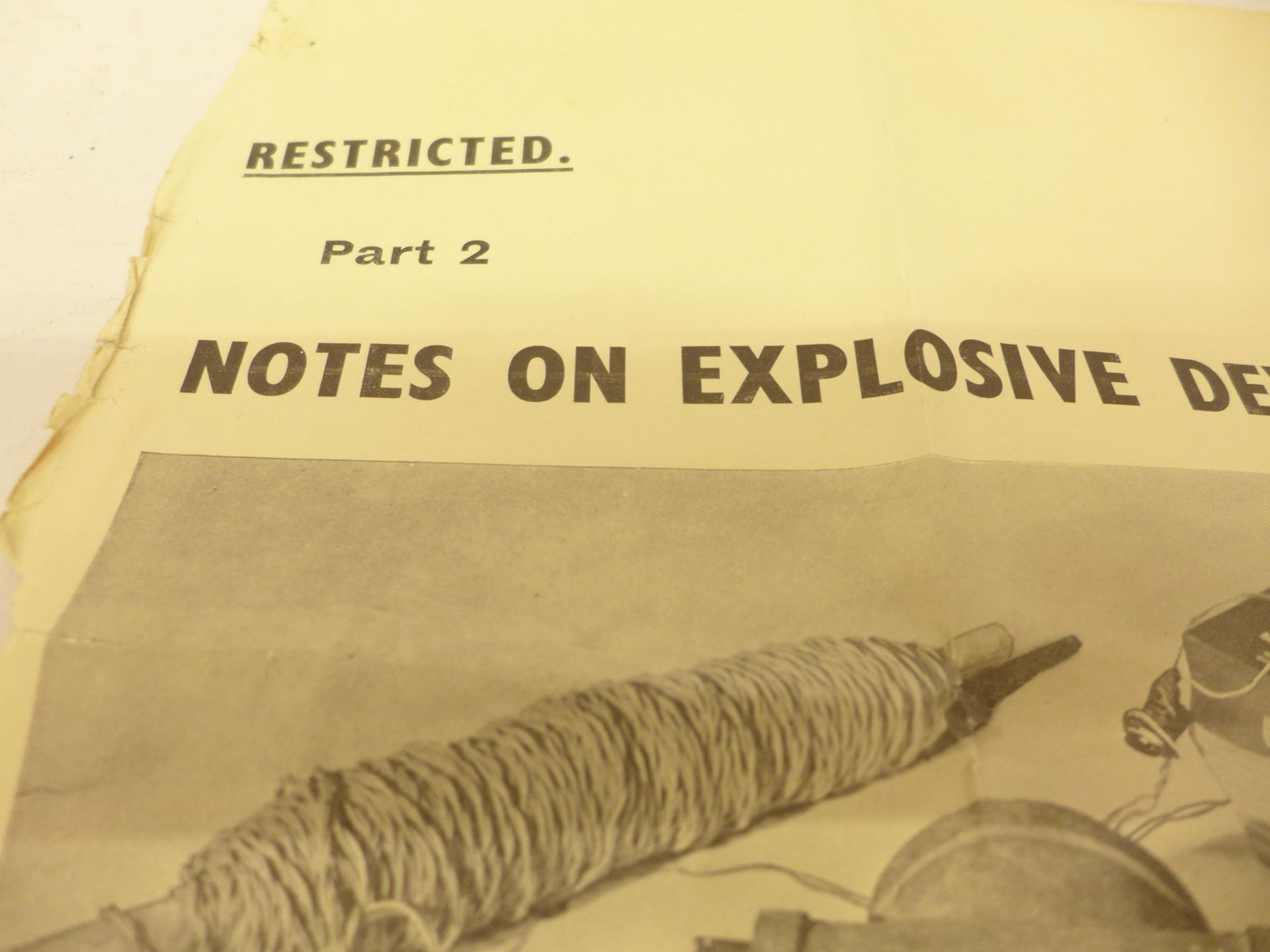 A POSTER 'NOTES ON EXPLOSIVE DEVICES USED BY TERRORISTS IN CYPRUS', 1958, 63CM X 51CM - Bild 3 aus 3