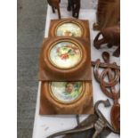 A QUANTITY OF TREEN ITEMS TO INCLUDE BOXES, ONE BEING A MINIATURE SETTLE, LOVE SPOONS, ELEPHANTS,