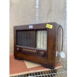 A VINTAGE HIS MASTERS VOICE VALVE RADIO